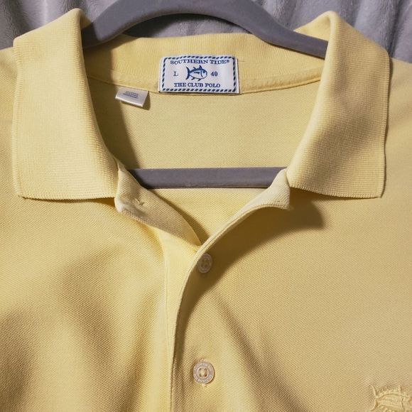 Southern Tide Men's Yellow Polo Size Large - Picture 3 of 4